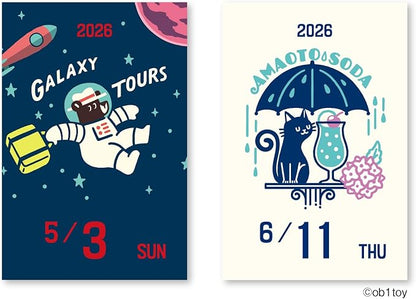 Retro 2026 Mini Daily Calendar · obi1toy