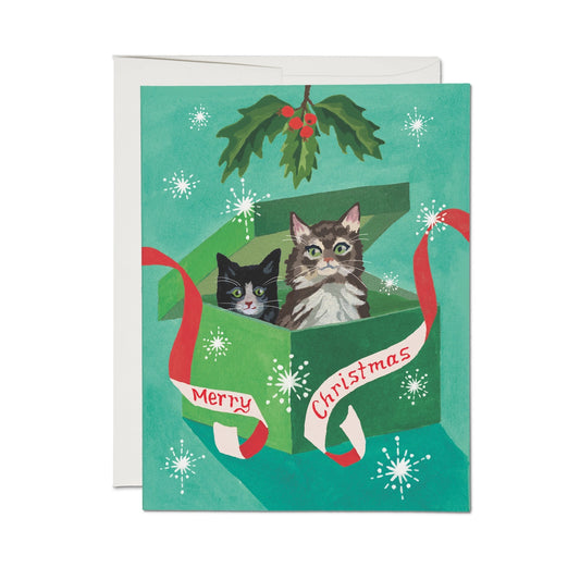 Meowy Christmas Holiday Card · Red Cap Cards