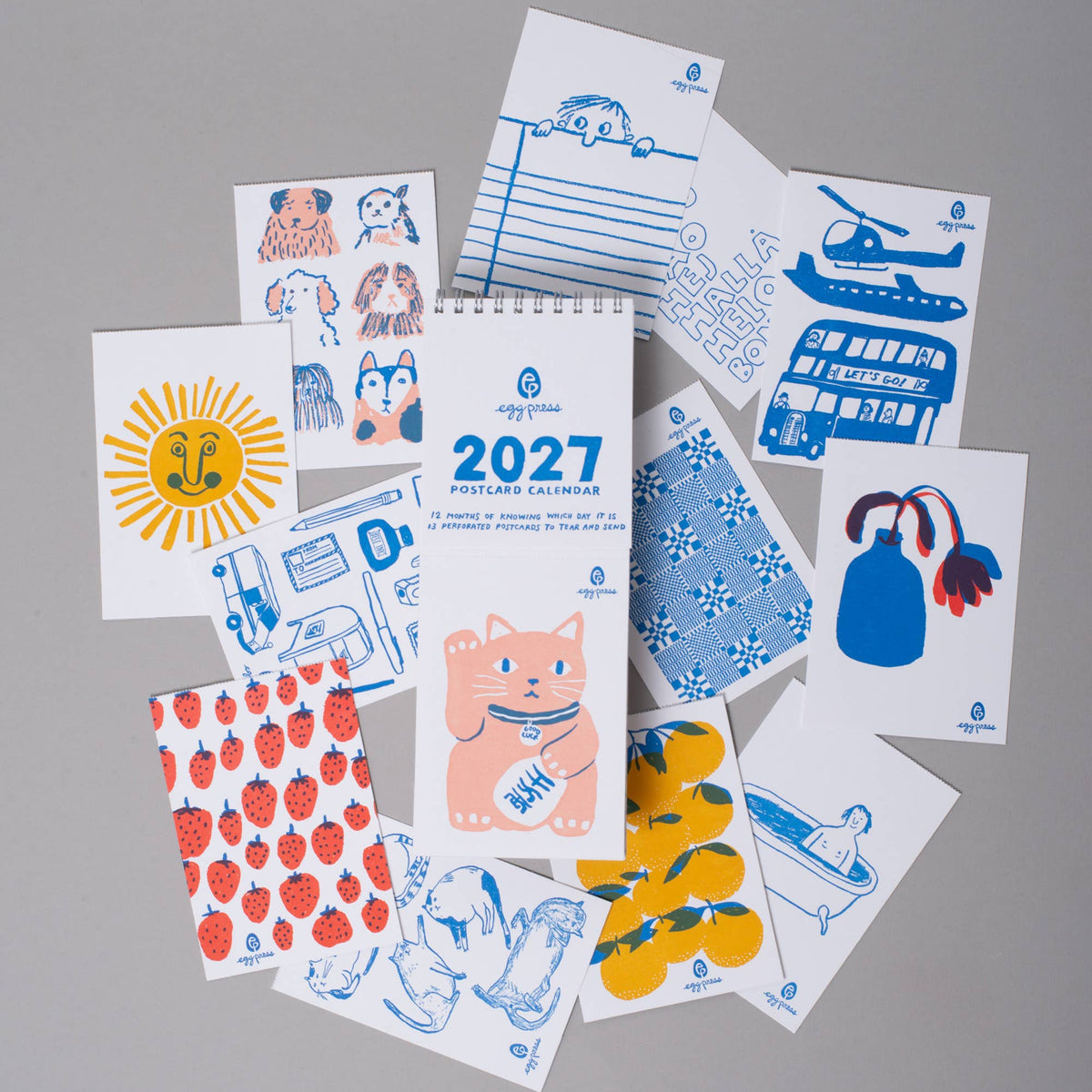 2027 Tear-off Postcard Illustrated Calendar · Egg Press
