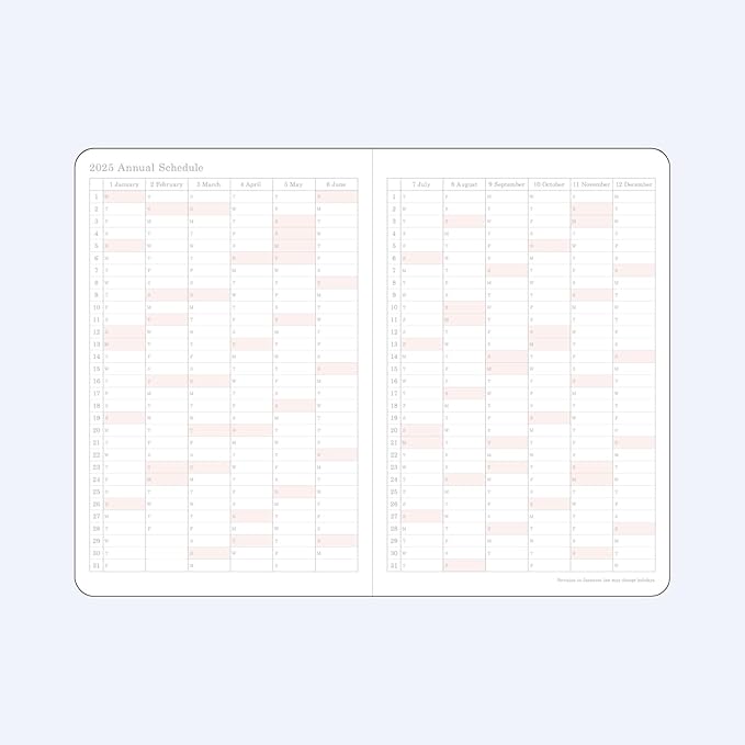 2025 Stalogy B6 Slim Black Monthly Diary