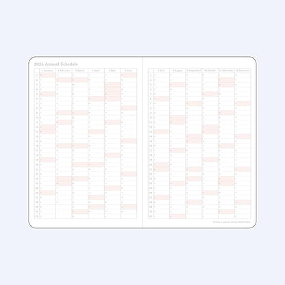 2025 Stalogy B6 Slim Black Monthly Diary