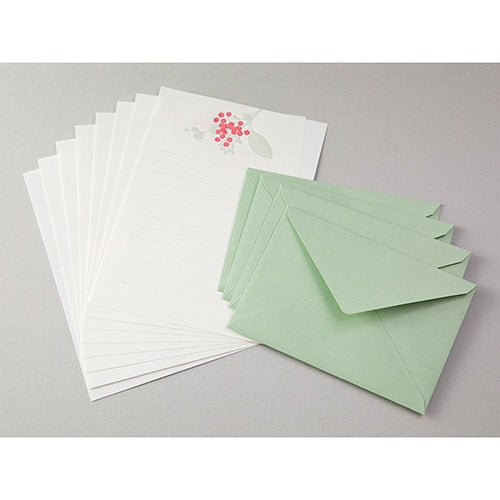 Red Bouquet Letterpress Letter Set · Midori