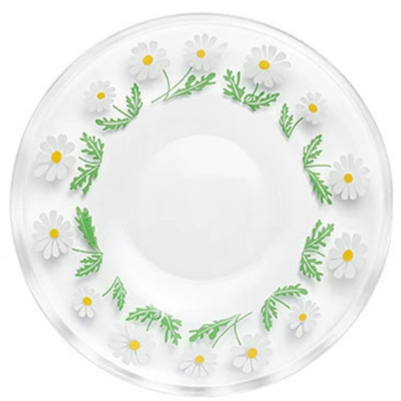 Wildflower Glass Plate · Aderia Retro