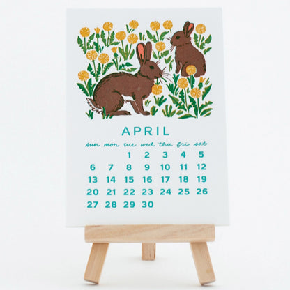 2025 Forest Friends Letterpress Desk Calendar · Smudge Ink