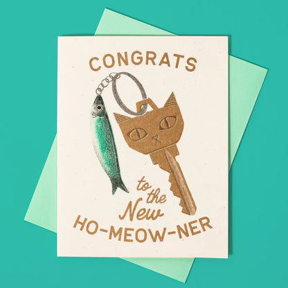 Congrats To The New Ho-Mew-ner Risograph Card  · Bromstad Printing Co.