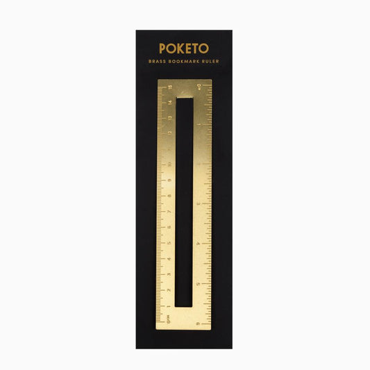 Poketo Brass Bookmark - Ruler