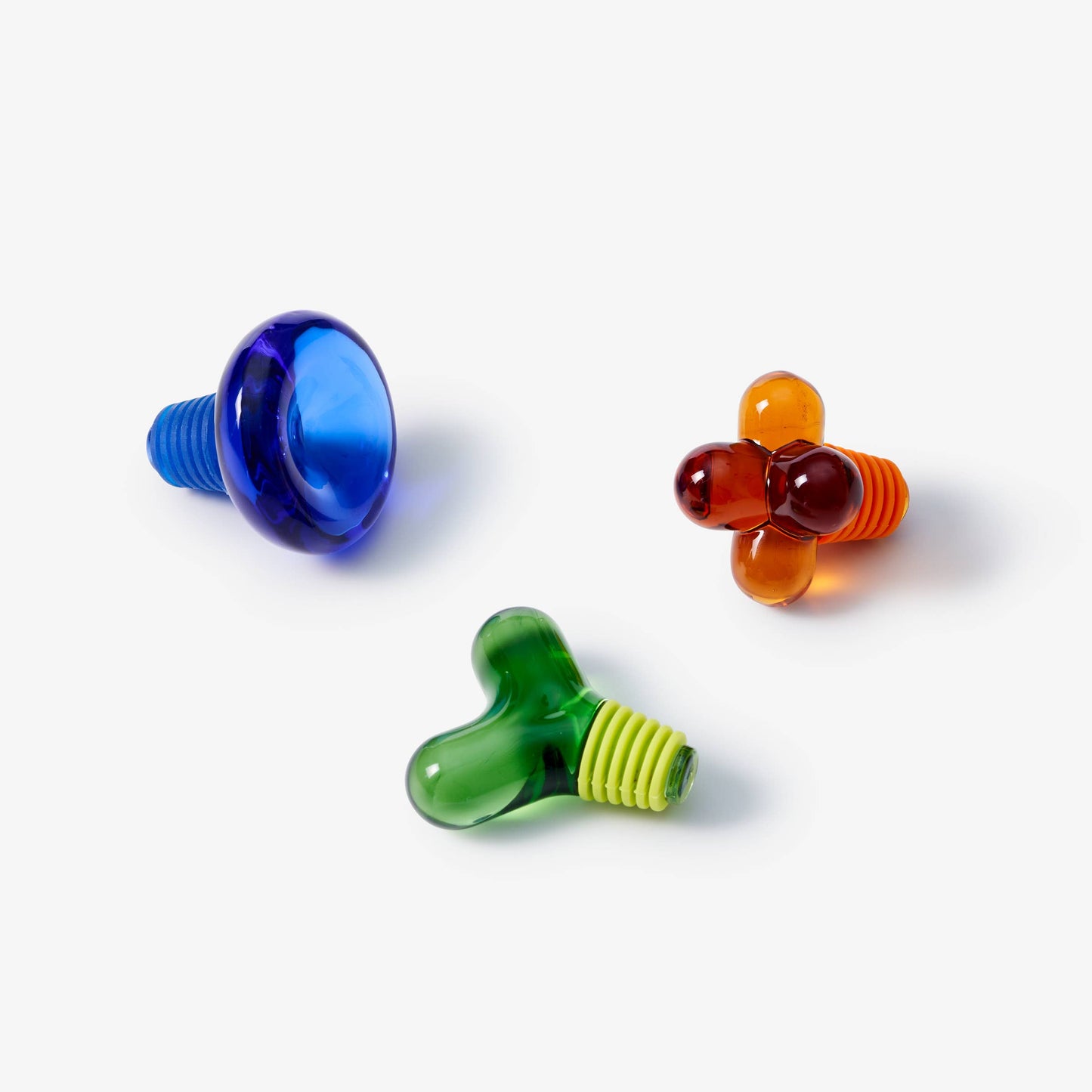Hobknob Bottle Stoppers / Amber · Areaware