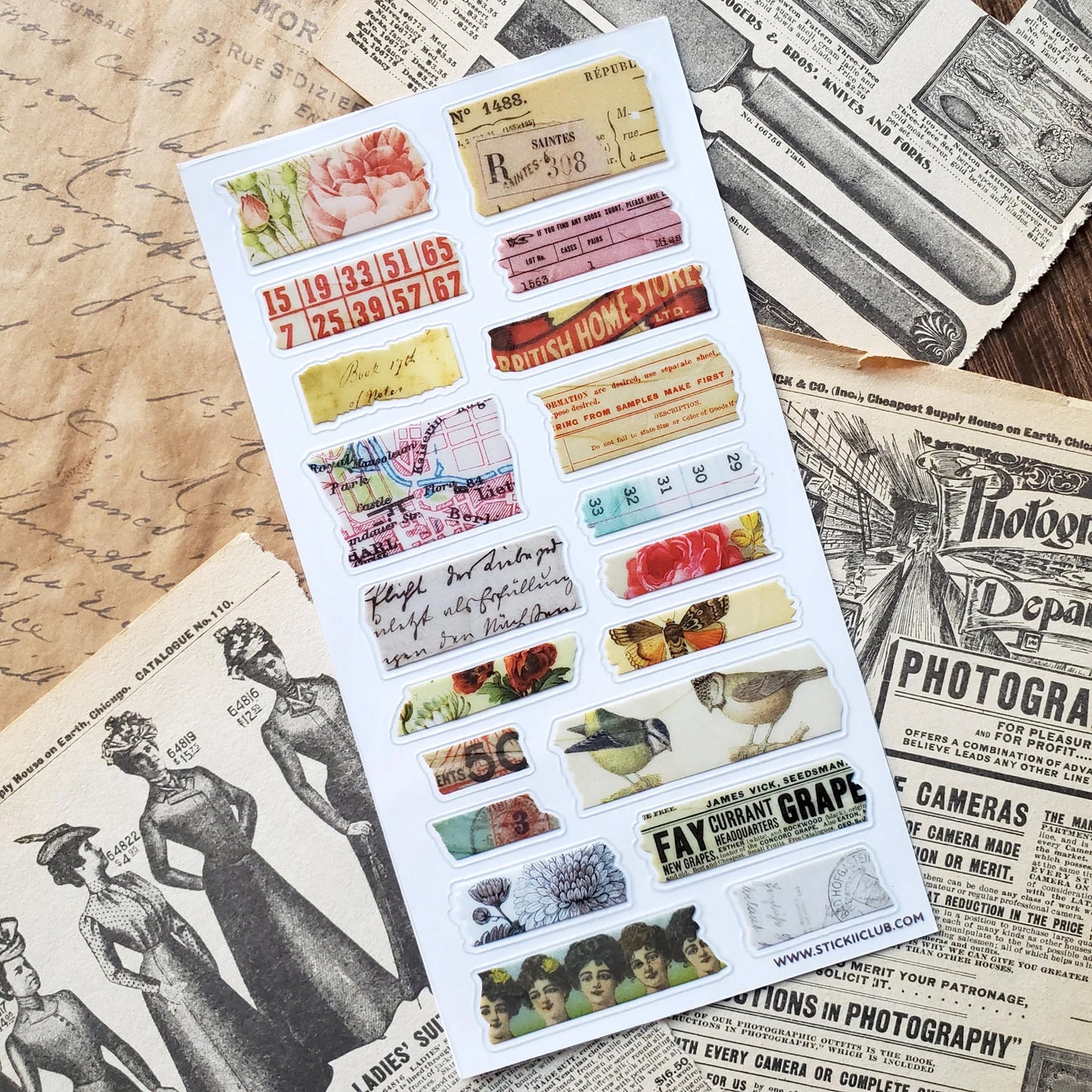 Ephemera Strips Sticker Sheet · STICKII