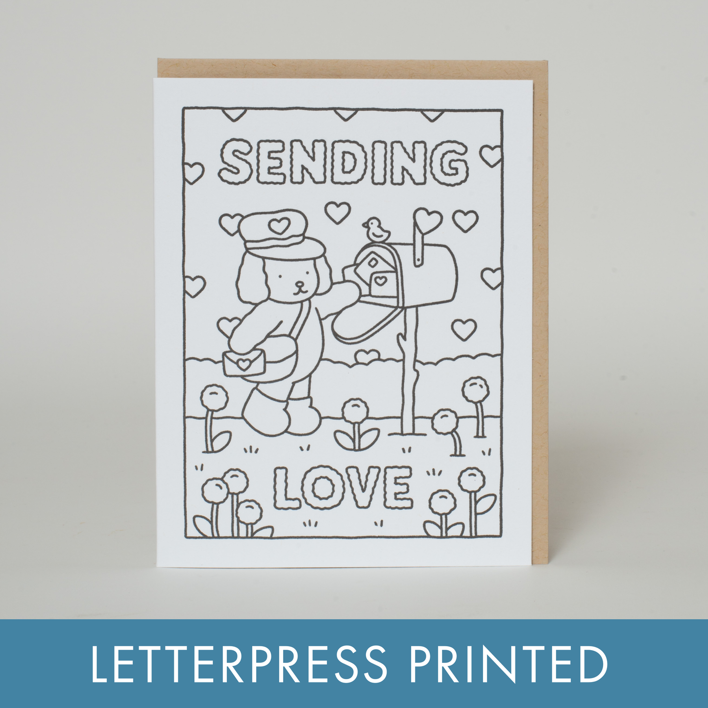 Sending Love Puppy Coloring Card · Bobbie Goods & Egg Press