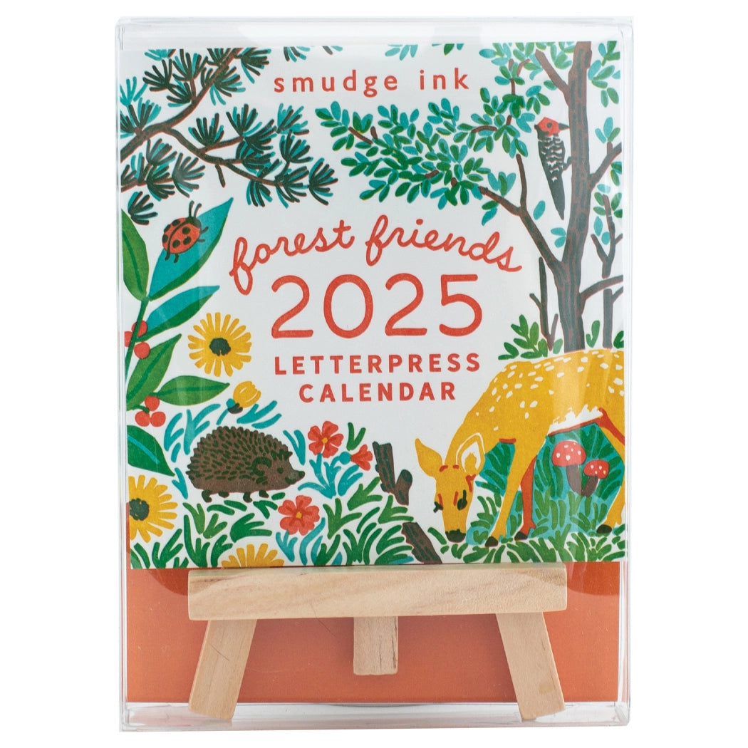 2025 Forest Friends Letterpress Desk Calendar · Smudge Ink