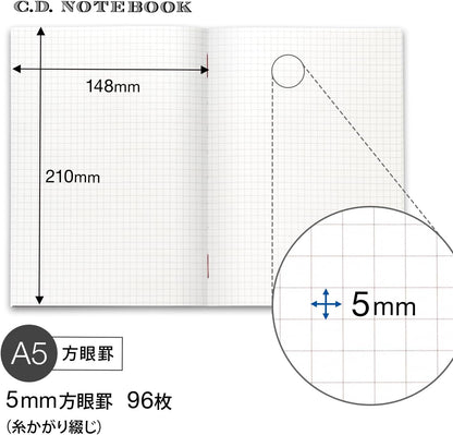 Premium C.D. Grid Notebook A6 · Apica