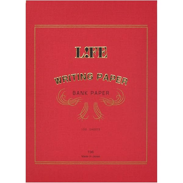 Life Bank Paper Red Writing Pad