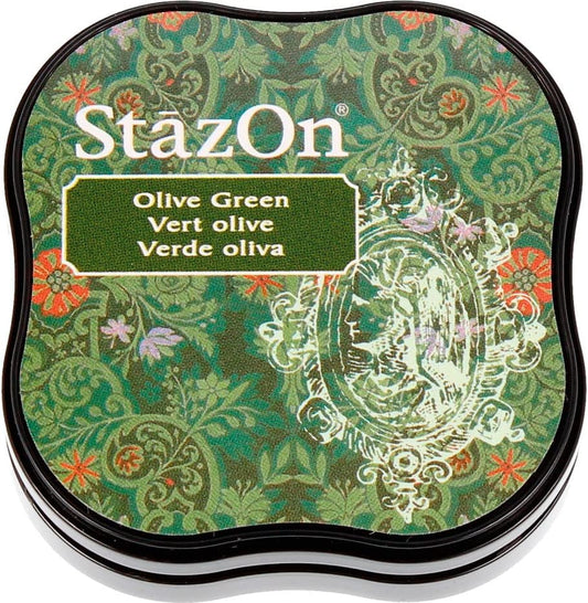 Olive Green StazOn Midi Ink Pad · Tsukineko