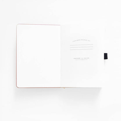 Songbird In Blue Dot Grid Notebook · Archer & Olive