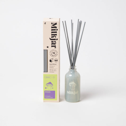 Bohemia (Lemongrass, Lavender & Sage) 4oz Reed Diffuser · Milk Jar Candle Co.