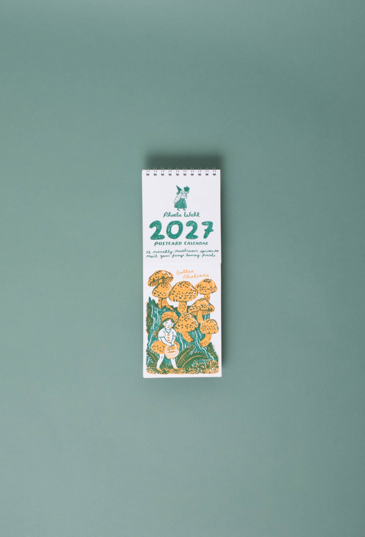 2027 Gnomes & Mushrooms Postcard Wall Calendar · Phoebe Wahl & Egg Press