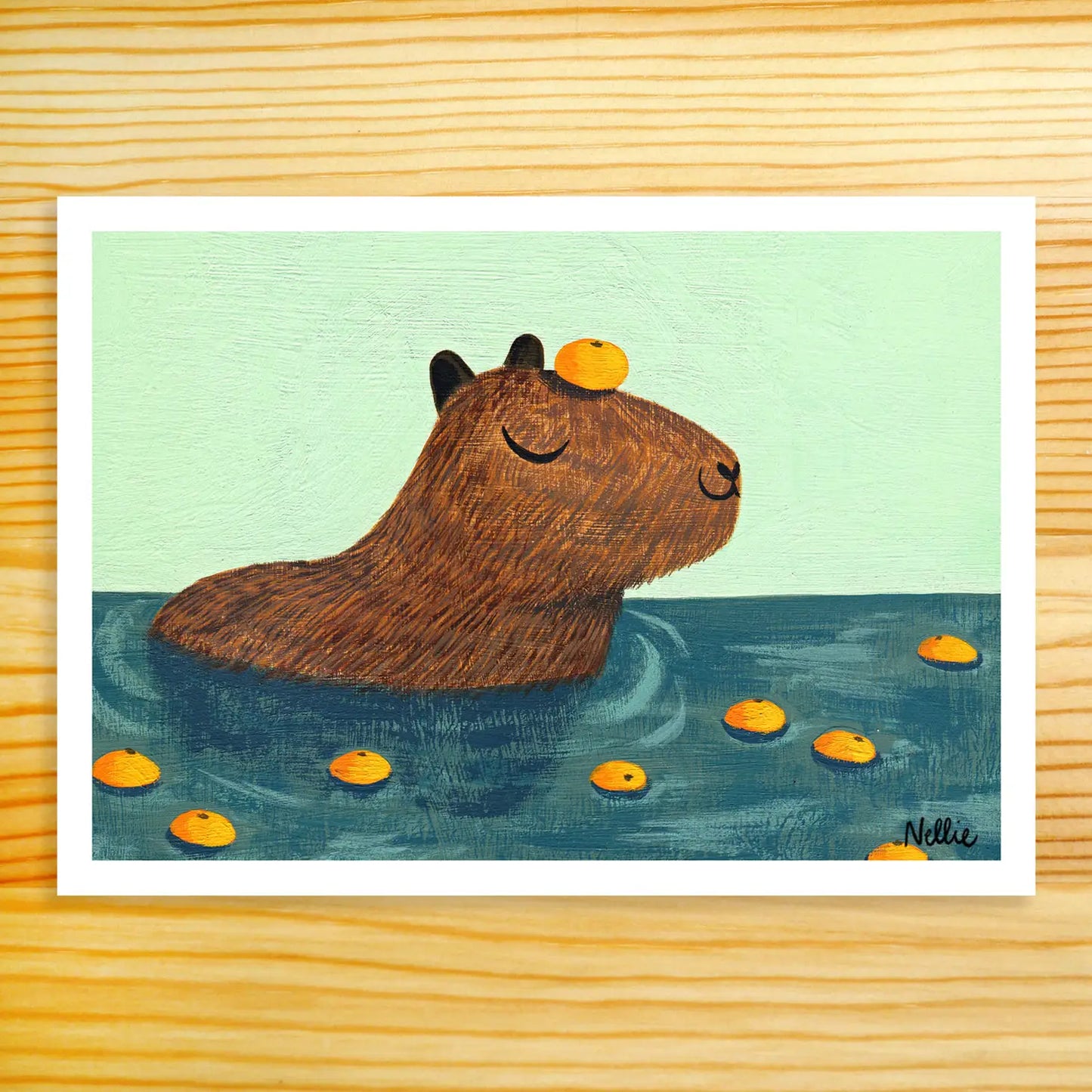 Capybara Onsen Art Print · Nellie Le