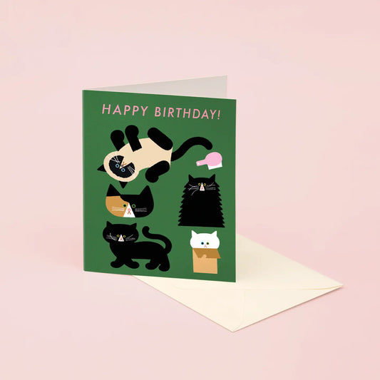 Playing Cats Birthday Card  · Clap Clap