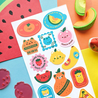Pearfect Fruit Labels Sticker Sheet · STICKII