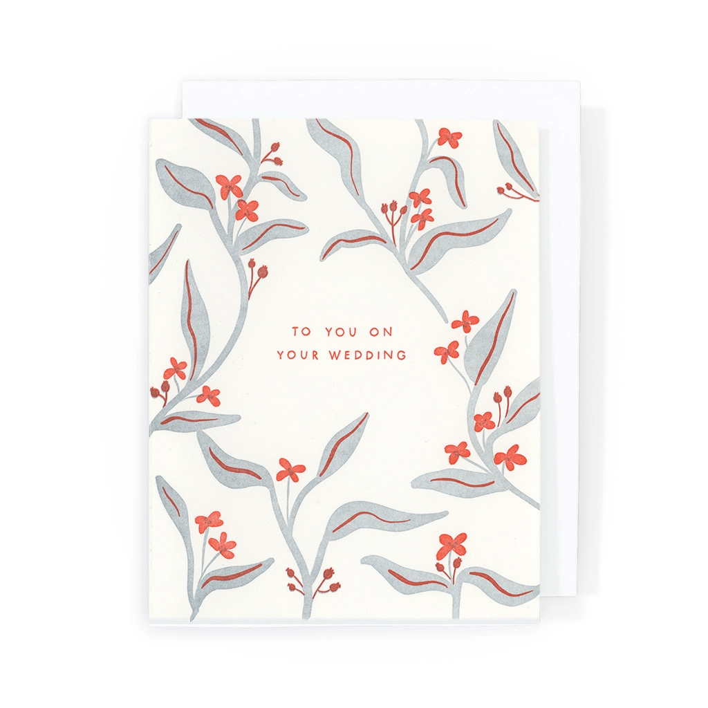To You On Your Wedding Card · Homework Letterpress Studio