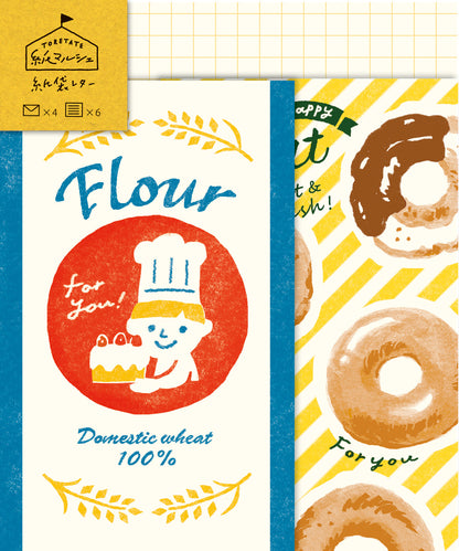 Flour & Donuts Paper Marche Mini Letter Set · Furukawashiko