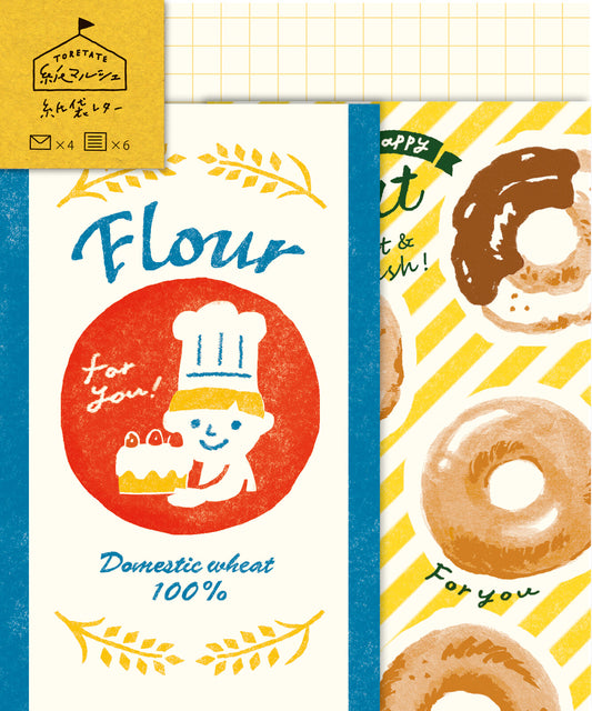Flour & Donuts Paper Marche Mini Letter Set · Furukawashiko