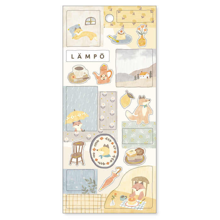 Fox and Rain Lampo Series Sticker Sheet · Mind Wave