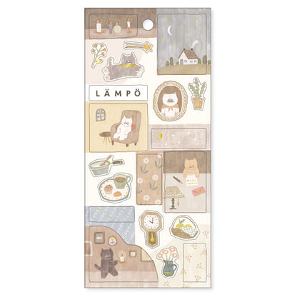 Cat and Night Lampo Series Sticker Sheet · Mind Wave