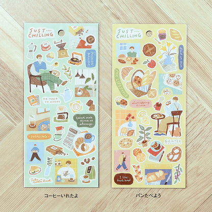 Let's Eat Bread! Just Chilling Series Sticker Sheet · Mind Wave