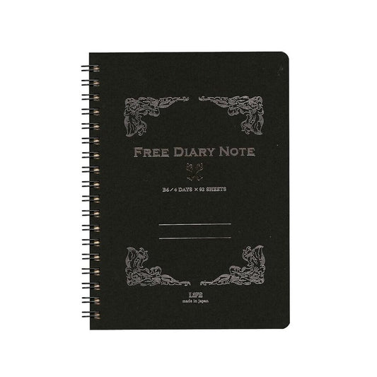 Life Free Diary Note / Black Embossed