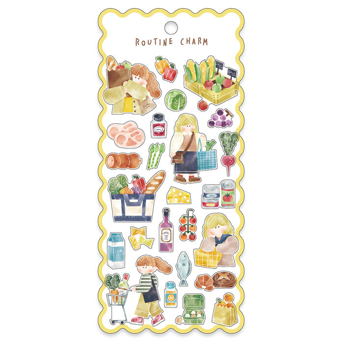 Market Routine Charm Series Sticker Sheet · Mind Wave