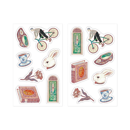 Dark Red Decoration Sticker Set · Midori