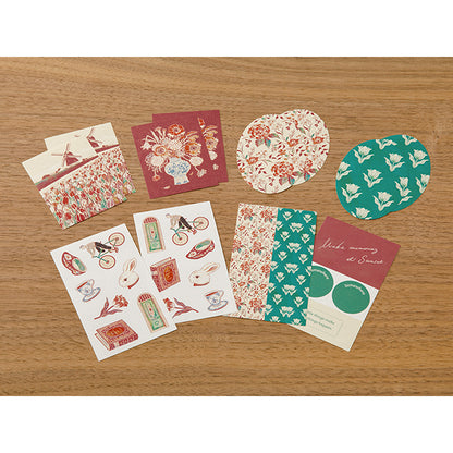 Dark Red Decoration Sticker Set · Midori