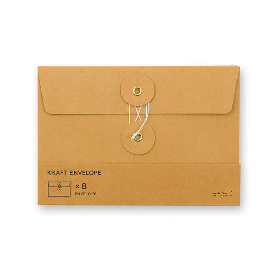 TRC Medium Orange Kraft Envelopes - Set of 8