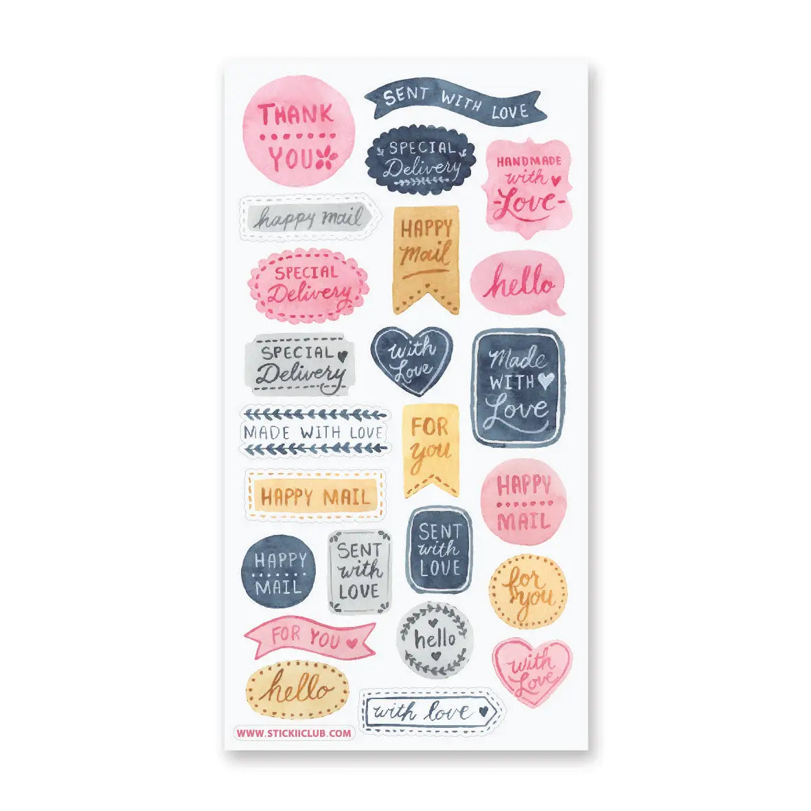 Happy Love Mail Sticker Sheet · STICKII