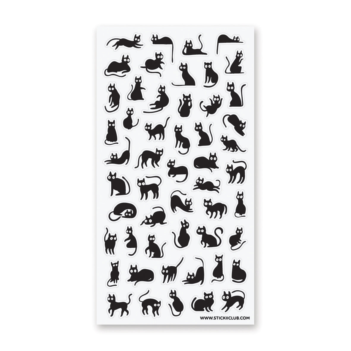 Mini Black Cats Sticker Sheet · STICKII