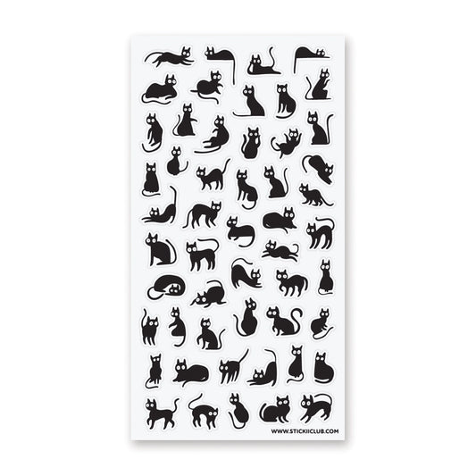 Mini Black Cats Sticker Sheet · STICKII