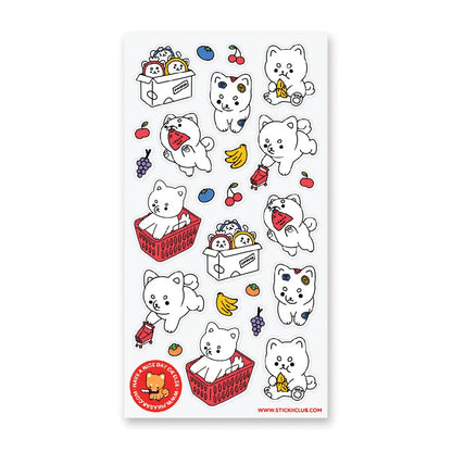 Shopping Shiba Sticker Sheet · STICKII