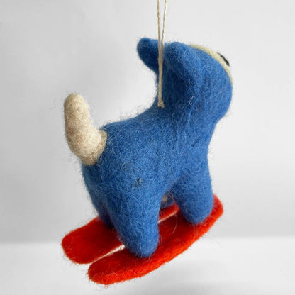 'Eddie' Hanging Cat Felt Ornament · Wrap