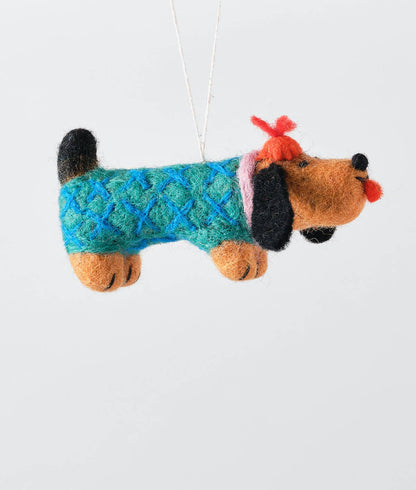 'Wiener' Hanging Felt Ornament