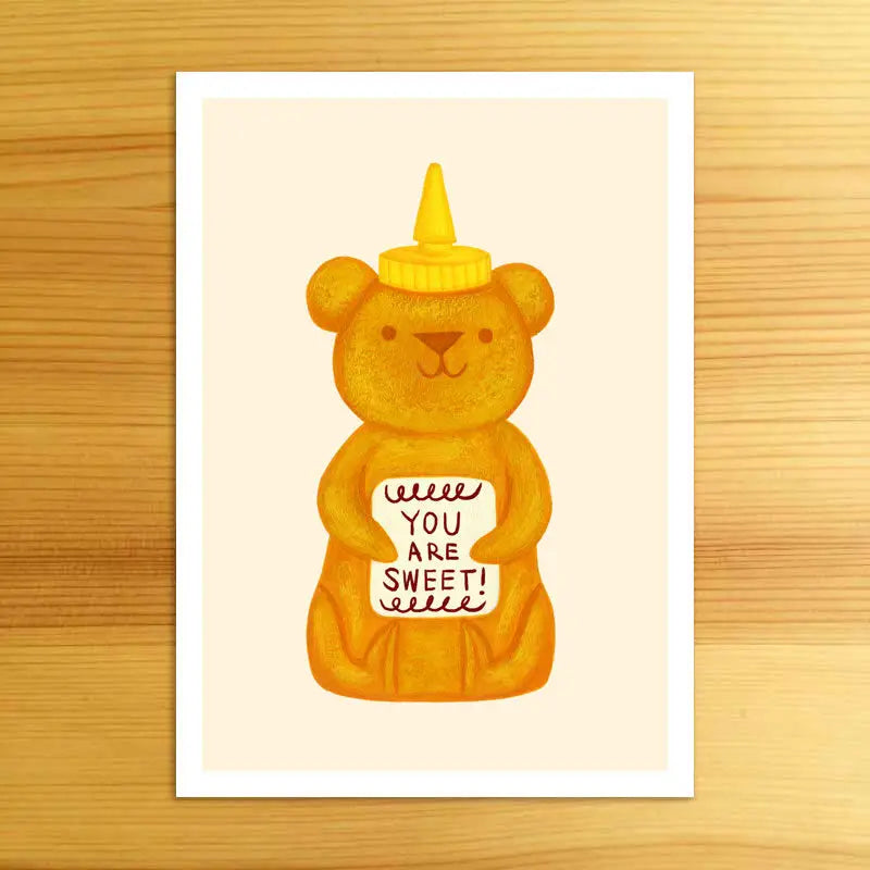 Sweet Honey Bear / 5"x7" Print