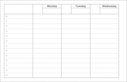 Mark's Day Free Weekly Schedule《Dark Green》