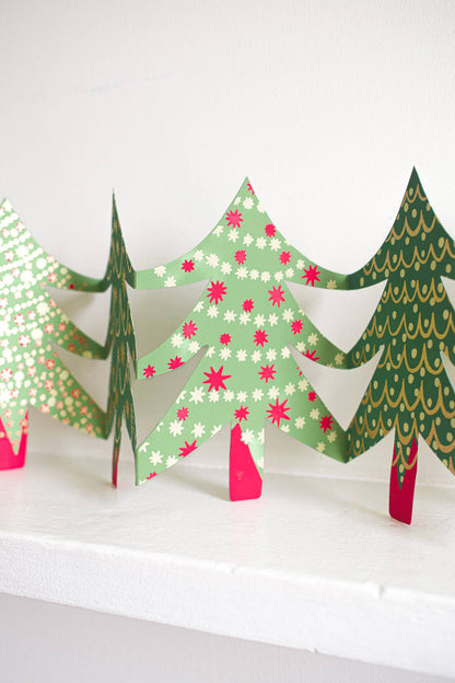 Christmas Trees Concertina Garland · East End Press