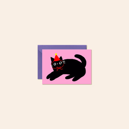 Party Cat Mini Note Card · Karen Schipper