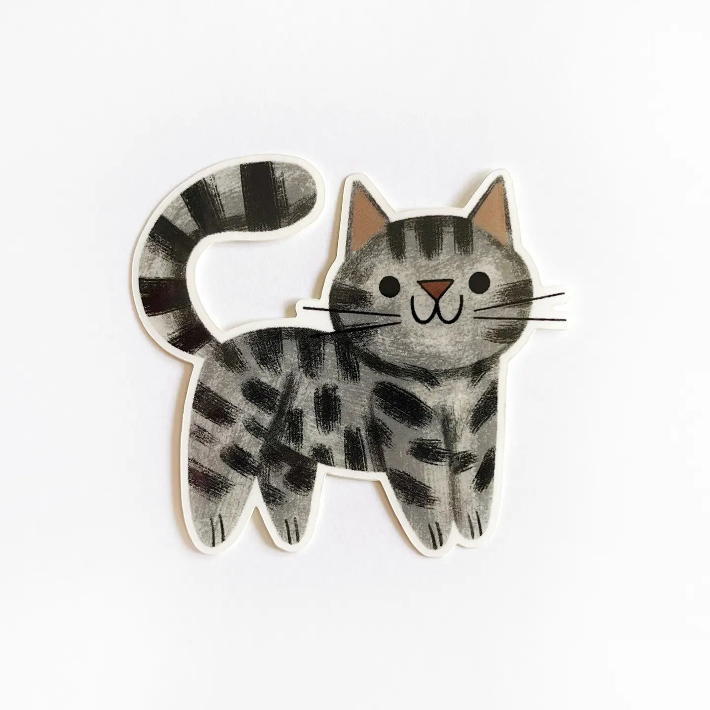 Grey Tabby Cat Sticker · Nellie Le