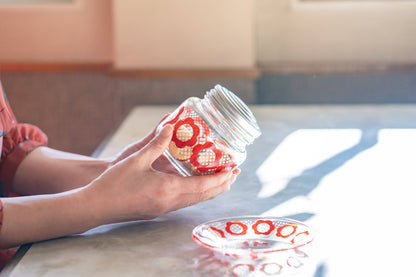 Lily of the Valley Mini Glass Bonbon Jar · Aderia Retro