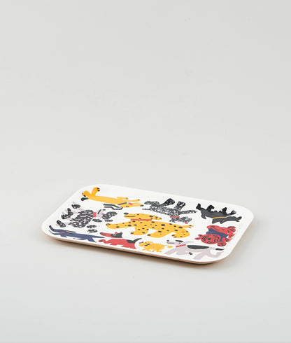 Dogs Small Rectangle Birch Serving Tray · Wrap