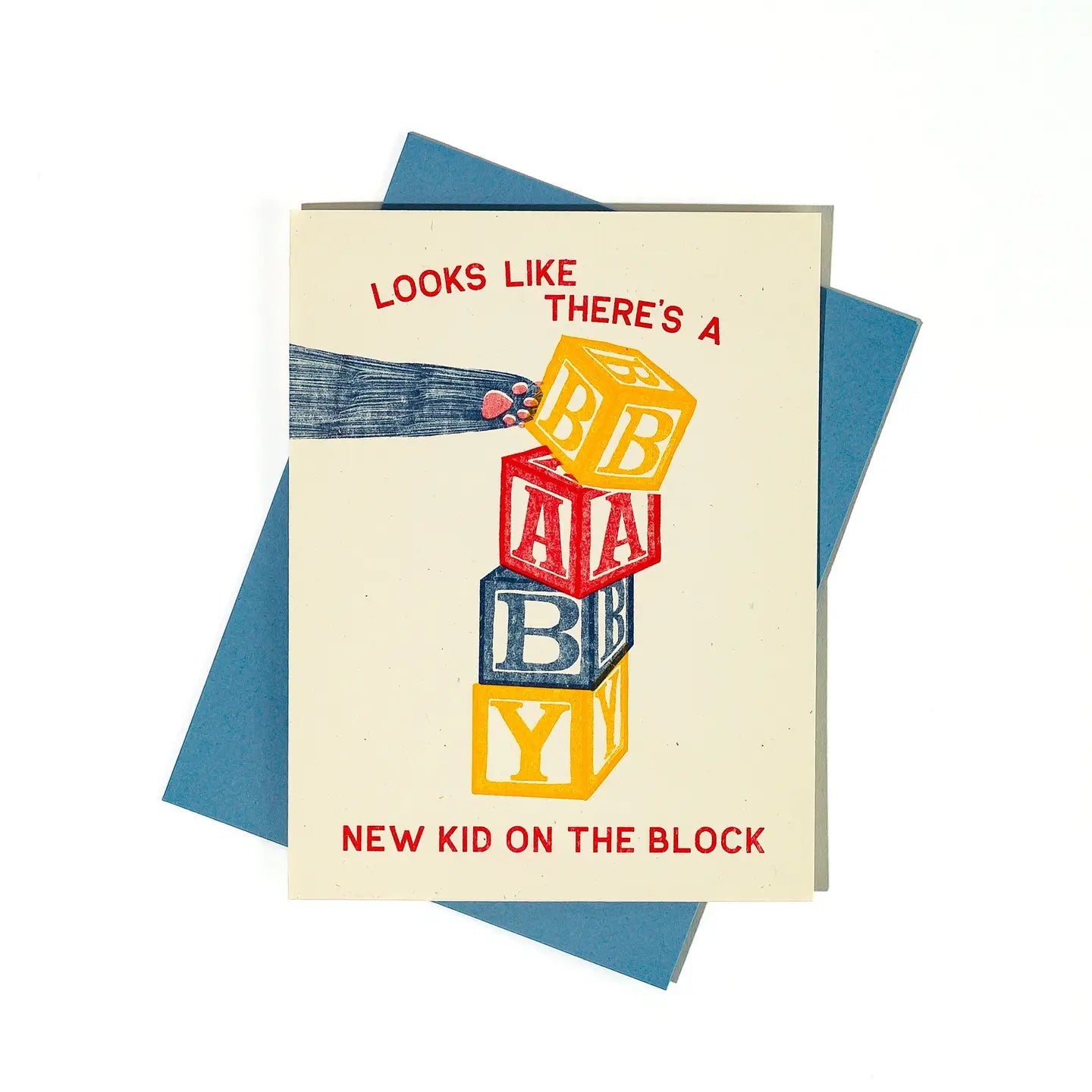 New Kid On the Block Risograph Baby Card · Bromstad Printing Co.