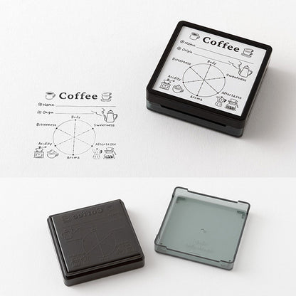 Coffee Pre-Inked Paintable Stamp · Midori