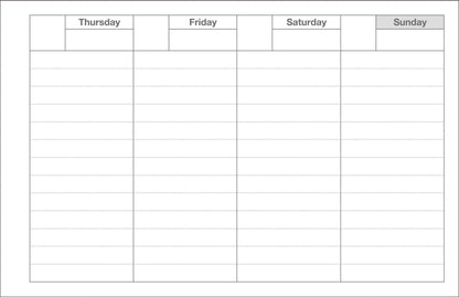 Mark's Dayfree Weekly Schedule《Light Pink》